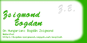 zsigmond bogdan business card